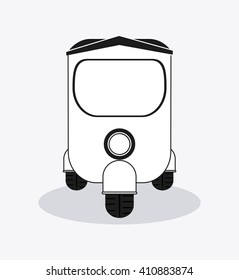 Flat illustration about rickshaw design , vector illustration
