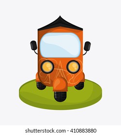 Flat illustration about rickshaw design , vector illustration