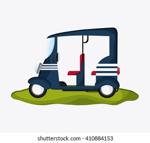 Flat illustration about rickshaw design , vector illustration