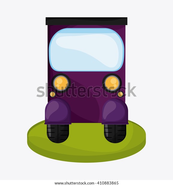Flat illustration about rickshaw design ,\
vector illustration