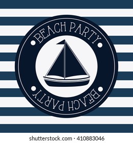Flat illustration about sailboat design 