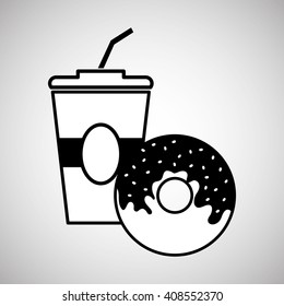 Flat illustration about soda  design 
