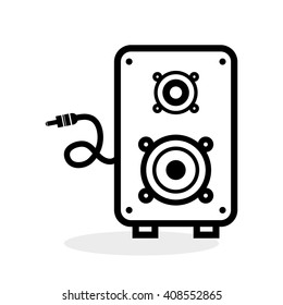 Flat illustration about speaker design 