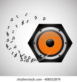 Flat illustration about speaker design 