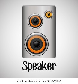 Flat illustration about speaker design 