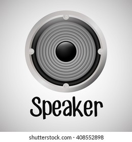 Flat illustration about speaker design 