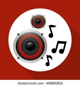Flat illustration about speaker design 