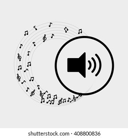 Flat illustration about speaker design 