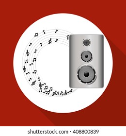 Flat illustration about speaker design 