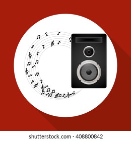 Flat illustration about speaker design 