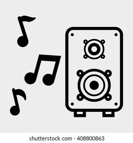 Flat illustration about speaker design 