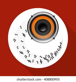 Flat illustration about speaker design 