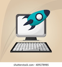 Flat illustration about start up design 
