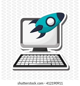 Flat illustration about start up design 