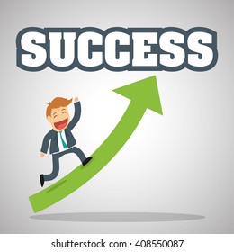 Flat illustration about success design, business related