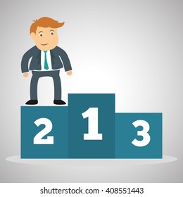 Flat illustration about success design, business related