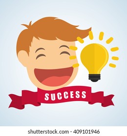 Flat illustration about success design, business related