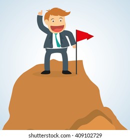 Flat illustration about success design, business related