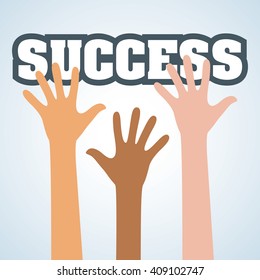 Flat illustration about success design, business related