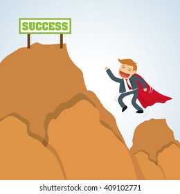 Flat illustration about success design, business related