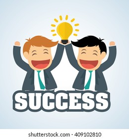 Flat illustration about success design, business related