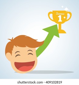 Flat illustration about success design, business related