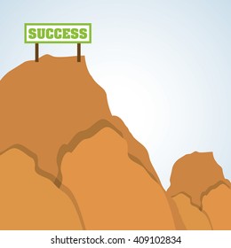Flat illustration about success design, business related