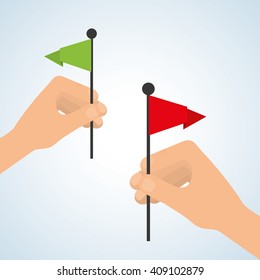 Flat illustration about success design, business related