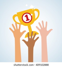 Flat illustration about success design, business related