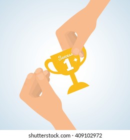 Flat illustration about success design, business related
