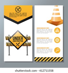 Flat illustration about under construction design. road sign 