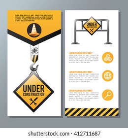 Flat illustration about under construction design. road sign 
