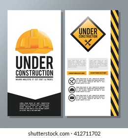 Flat illustration about under construction design. road sign 