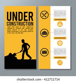 Flat illustration about under construction design. road sign 