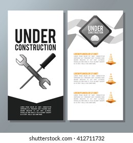 Flat illustration about under construction design. road sign 