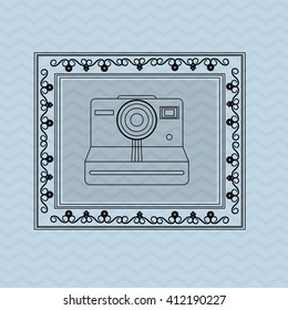 Flat illustration about vintage camera design 