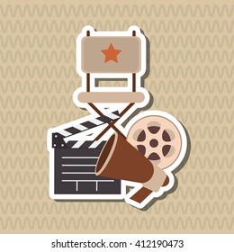 Flat illustration about vintage cinema design 