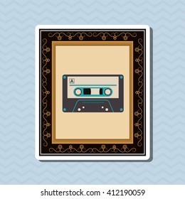 Flat illustration about vintage technology design 