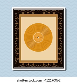 Flat illustration about vintage technology design 