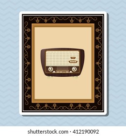 Flat illustration about vintage technology design 