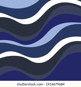 flat illustration of abstract background. waves of blue shades. background from waves of different shades of blue and white.