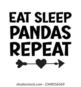 Ilustración plana con panda adorable y coto caligráfico dibujado a mano. Perfecto para afiches, invitaciones, postales. y camisetas. Diseño de letras de pincel dibujado a mano por vectores.