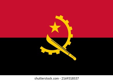 Flat Illustration of angola flag