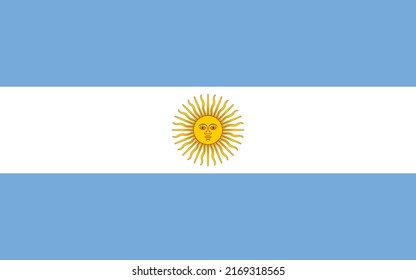 Flat Illustration of Argentina flag