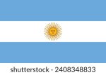 Flat Illustration of Argentina flag. Argentina nation flag design. 