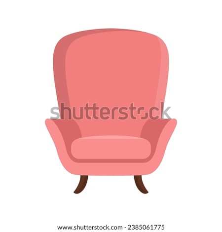 Flat Illustration of an arm chair
