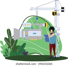 flat illustration asset fo your decoration or presentation