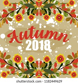 flat illustration of autumn