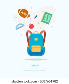 Flat Illustration back to school, can be used for web, app, infographic, etc