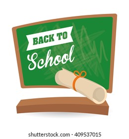 Flat illustration of Back to School design 